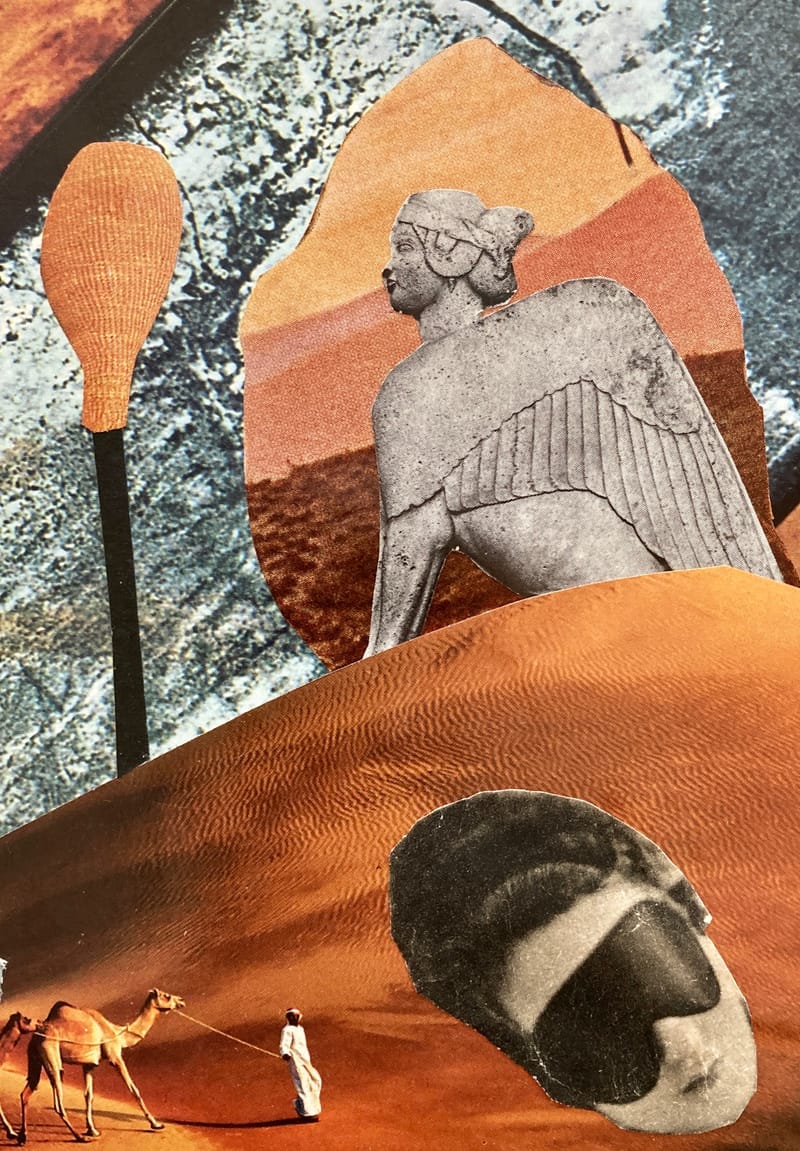 LEFT: Don't Be Shy (2023) 18 cm x 12 cm ~ CENTRE: Silenzio e in Meditazions (2023) 12 cm x 18 cm ~ RIGHT: Sleepless in History (2023) 10 cm x 14 cm