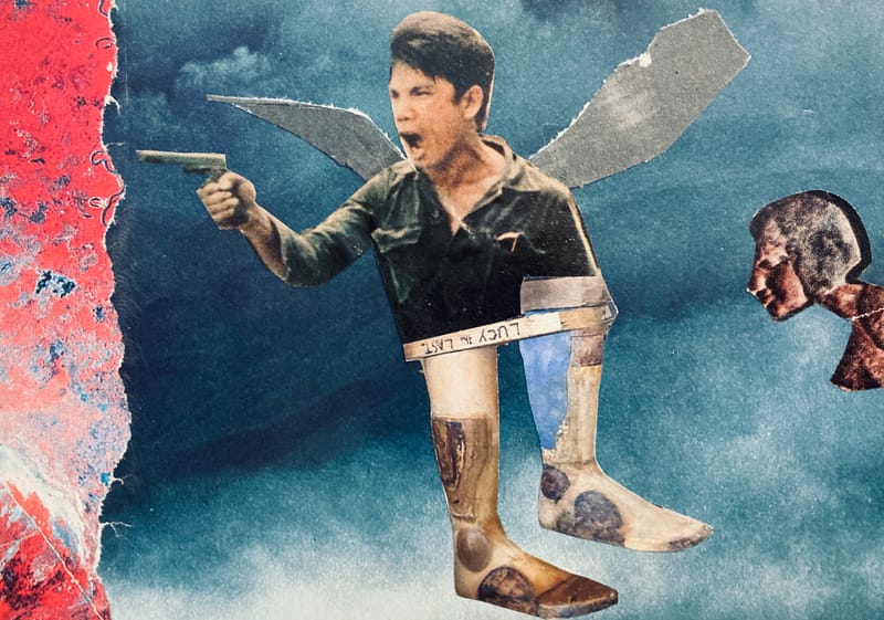 LEFT: Azrael Angel Of Death (2024) 13 cm x 9 cm ~ CENTRE: Snow Day (2024) 18 cm x 13 cm ~ RIGHT Skijoring (2024) 