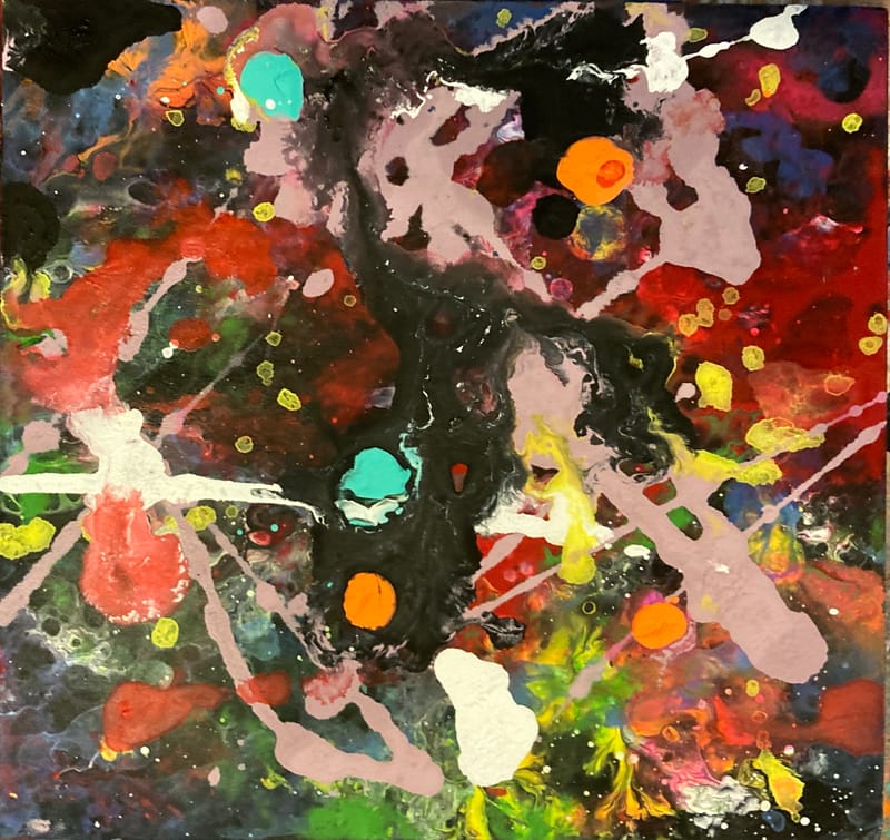 LEFT: Some You See Things More Clearly (2024) Acrylic on Wood Panel, 16 cm x 15 cm ~ CENTRE: From A Fence Post (2024) Acrylic on Wood Panel, 16 cm x 15 cm ~ RIGHT: A Quiet Canoe (2024) Acrylic on Wood Panel, 16 cm x 15 cm