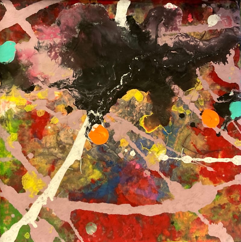 LEFT: Some You See Things More Clearly (2024) Acrylic on Wood Panel, 16 cm x 15 cm ~ CENTRE: From A Fence Post (2024) Acrylic on Wood Panel, 16 cm x 15 cm ~ RIGHT: A Quiet Canoe (2024) Acrylic on Wood Panel, 16 cm x 15 cm