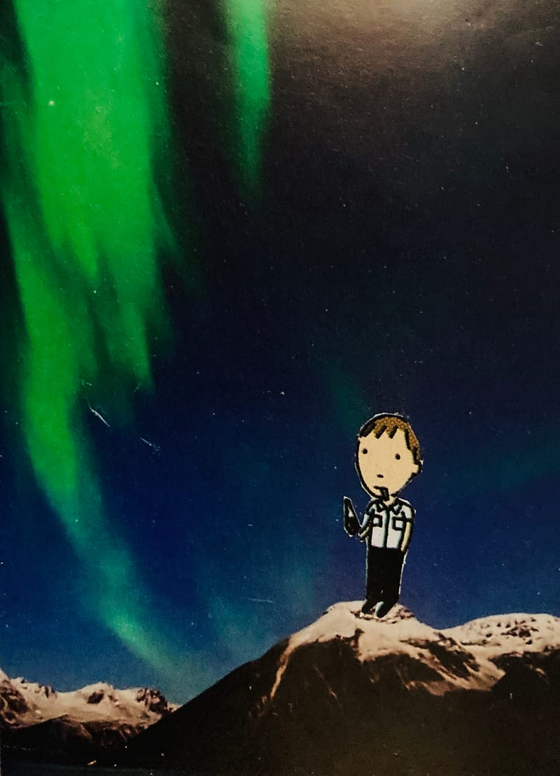 LEFT: Revenge of the Sock Monkey (2024) 8 cm x 5.5 cm ~ CENTRE: Moonage Daydream (2024) 7 cm x 7 cm ~ RIGHT: There's Got To Be More Than This (2024) 5.5 cm x 8 cm