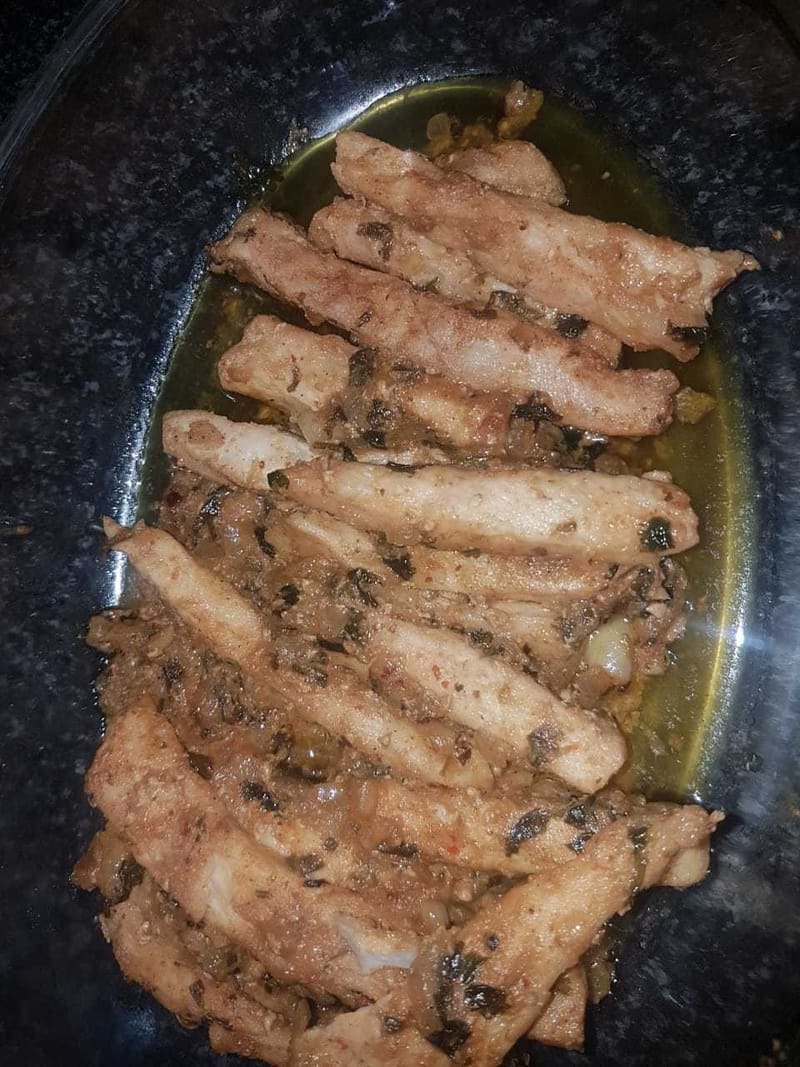 Masala Curry crocodile strips