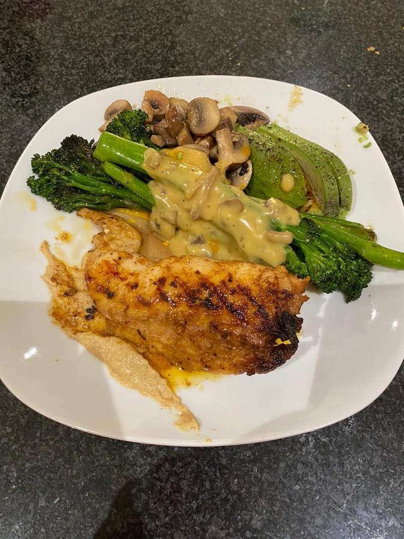 Crocodile Steak and veggies