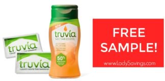 Free Sample of Truvia Natural Sweetener