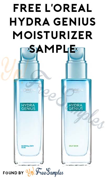 Free L'Oreal Hydra Genius Liquid Moisturizer Sample