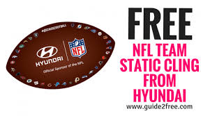 FREE NFL Cling from Hyundai (Select Teams)