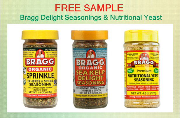 FREE Bragg Sprinkle, Sea Kelp Delight & Premium Yeast Samples