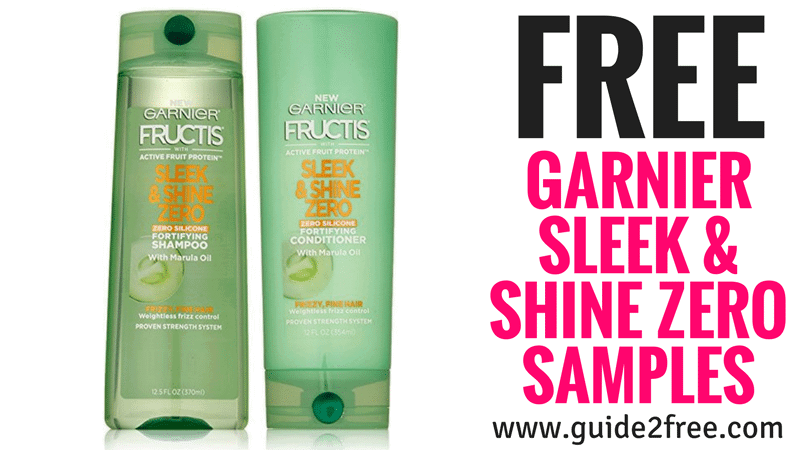 Free Garnier Fructis Sleek & Shine Zero Shampoo, Conditioner and Treatment Samples