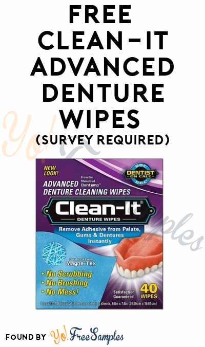 FREE Clean-It Advanced Denture Wipes