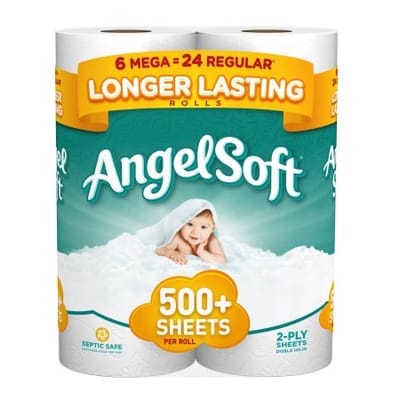 Angel Soft Mega Roll Bath Tissue, 6 ct
