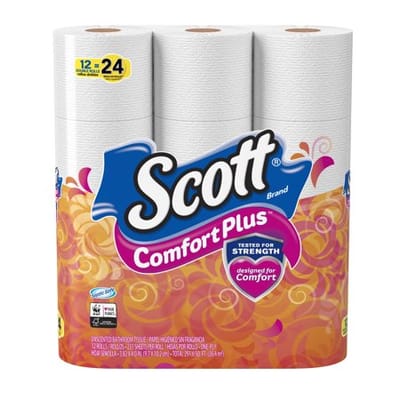 Scott Comfort Plus Big Roll Bath Tissue, 12 ct