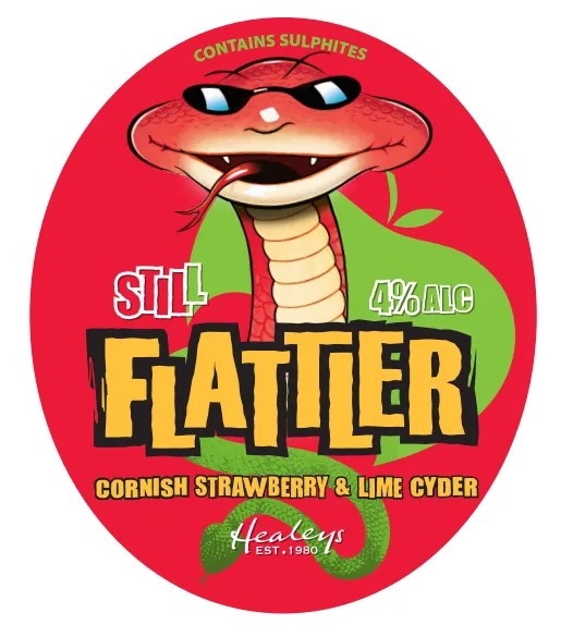 Flattler Still Cornish Strawberry and Lime Cider 4%