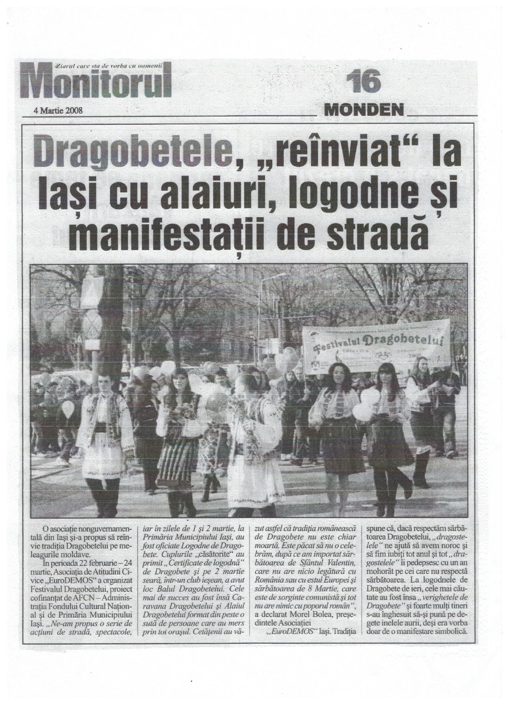 Morel Bolea a reînviat Dragobetele la Iaşi