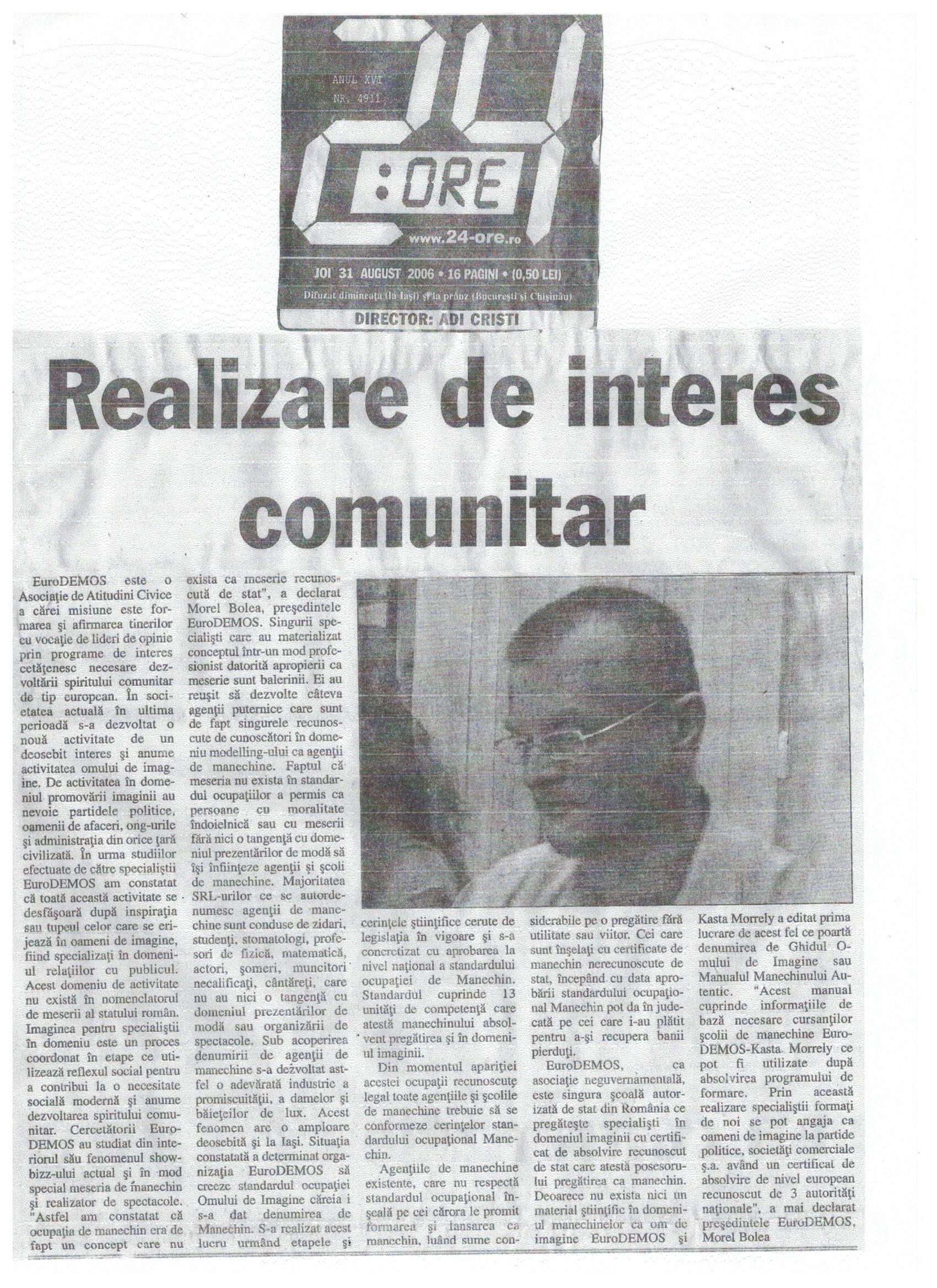 Morel Bolea vine cu o nouă realizare de interes comunitar