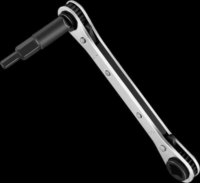 WADEO Hvac Service Wrench, 3/8” to 1/4”, 5/16'' x 1/4'' Refrigeration Service Wrench with Hex Bit Adapter for Air Conditioning, Refrigeration Equipment Repair