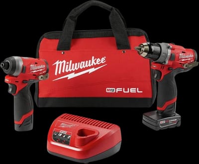 Milwaukee Electric Tools 2598-22 M12 Fuel 2 Pc Kit- 1/2" Hammer Drill & 1/4" Impact