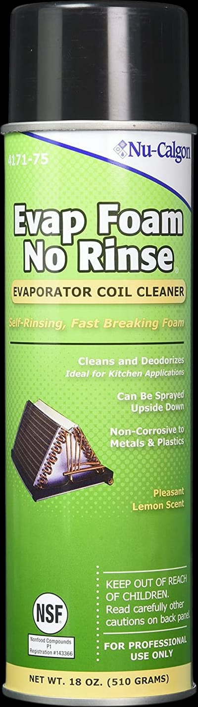 Nu-Calgon 4171-75 Evap Foam No Rinse Evaporator Coil Cleaner, 18 oz.