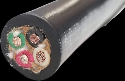 SOOW 12/4 Bulk Cable - SOOW Jacket, 20 Amps, 4 Wire, 600v - Water and Oil Resistant (25)