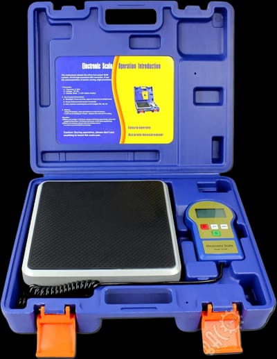 BACOENG Digital Electronic Refrigerant Charging Weight Scale 220lbs for HVAC AUTO AC Freon Recovery with Auto Shut-Off, Back Light, 9V Battery and Portable Case