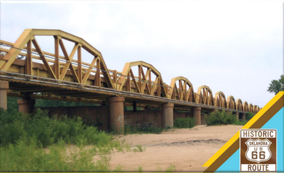 Oklahoma-US-281(Route 66) Bridgeport Bridge in Canadian and Caddo Counties