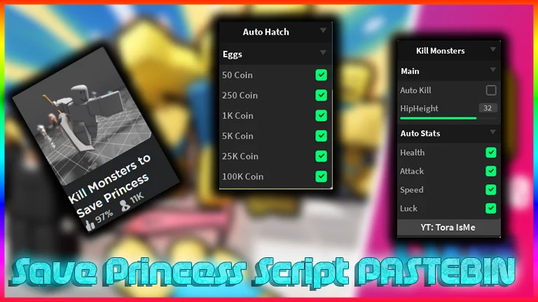 Kill Monsters to Save Princess Script Pastebin 2023 Auto Farm