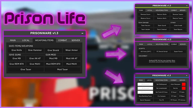 *NEW* Prison life Script (ARREST ALL, SPEED CAR)