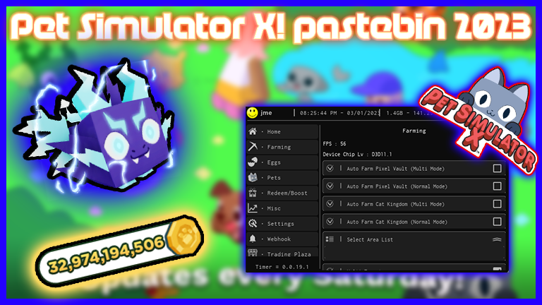 [🐾UPDATE] Pet Simulator X Script / Hack | OP Auto Farm + Instant Open Eggs | *PASTEBIN 2023*