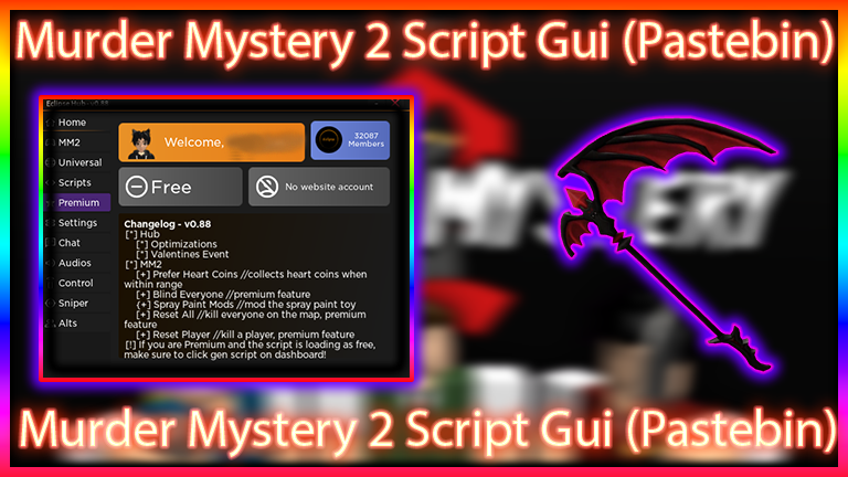 Murder Mystery 2 Script Gui (Pastebin 2023)