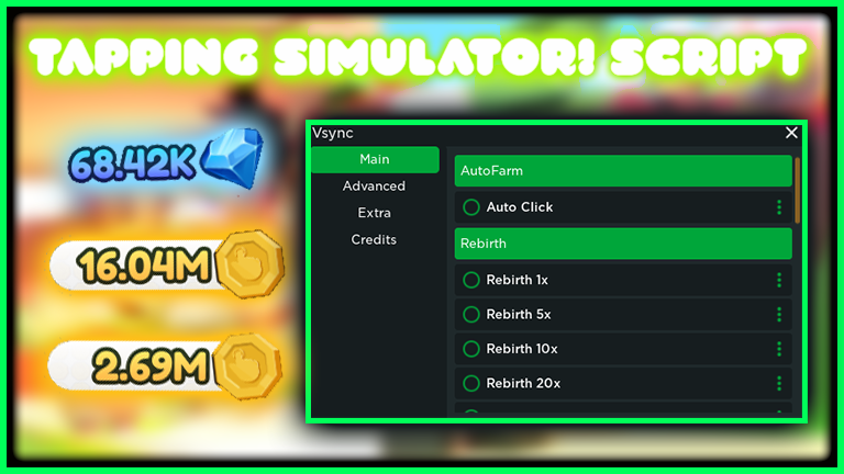 [NEW] TAPPING SIMULATOR Script *PASTEBIN* Hack GUI