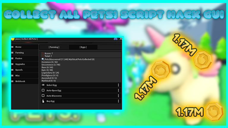 [NEW] Collect All Pets Script Gui Hack: AutoFarm, Auto Quest, Infinite Coins