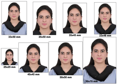 VISA SIZE PHOTOGRAPH image