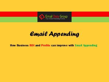 Email appending services