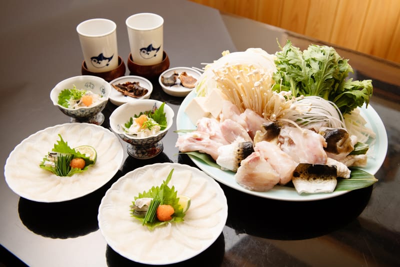 季節限定『フグ料理』のコース