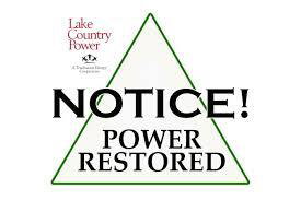 We are currently sorry for the delay and want to announce that All office that loss power had been restored thank for your patient and for your understanding