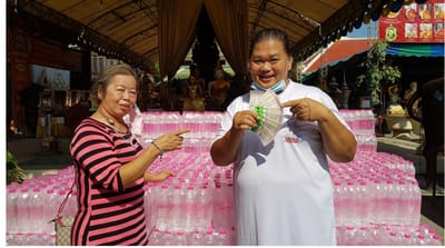 หญิงดวงดี รีบแก้บน &quot;พระเงินพระทอง&quot; หลังรับโชคถูกหวย 20 ใบ image