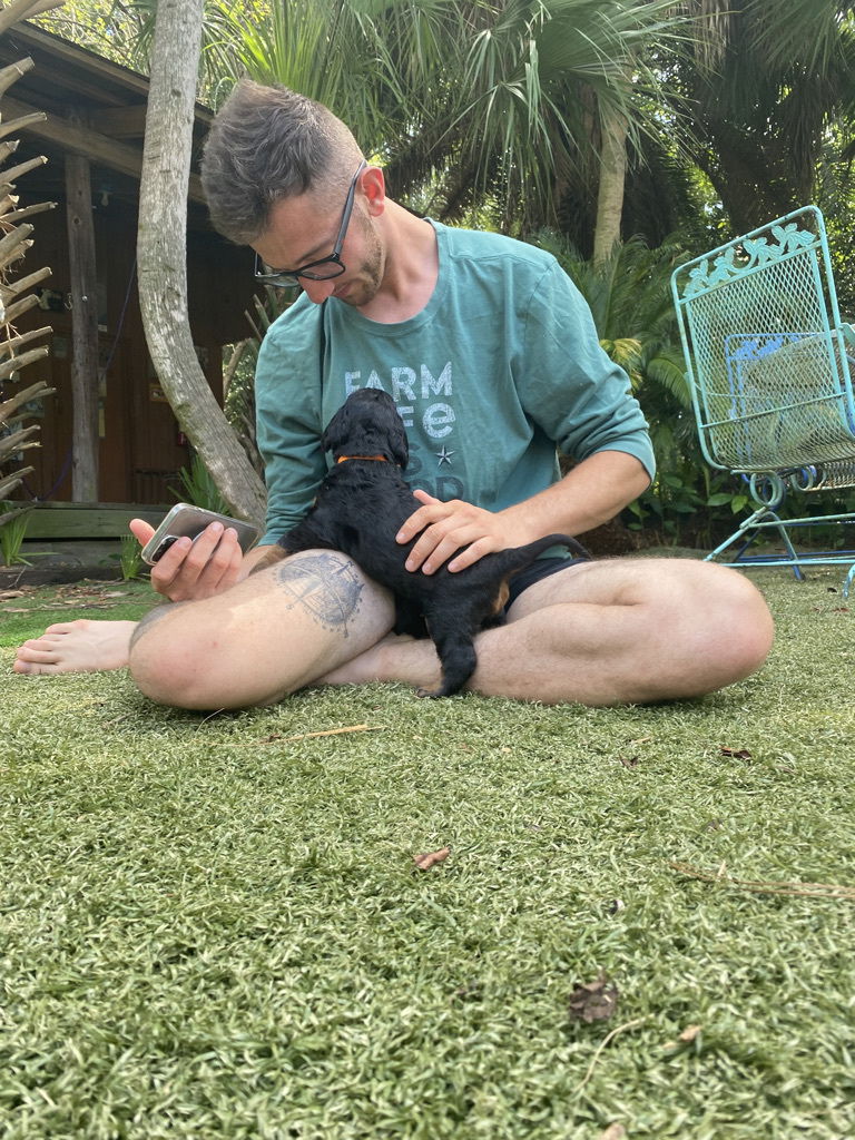 enjoying the hot Florida weather.