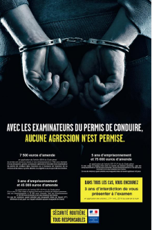 SANCTIONS EN CAS D'AGRESSION À L'ENCONTRE DES EXAMINATEURS DU PERMIS DE CONDUIRE image