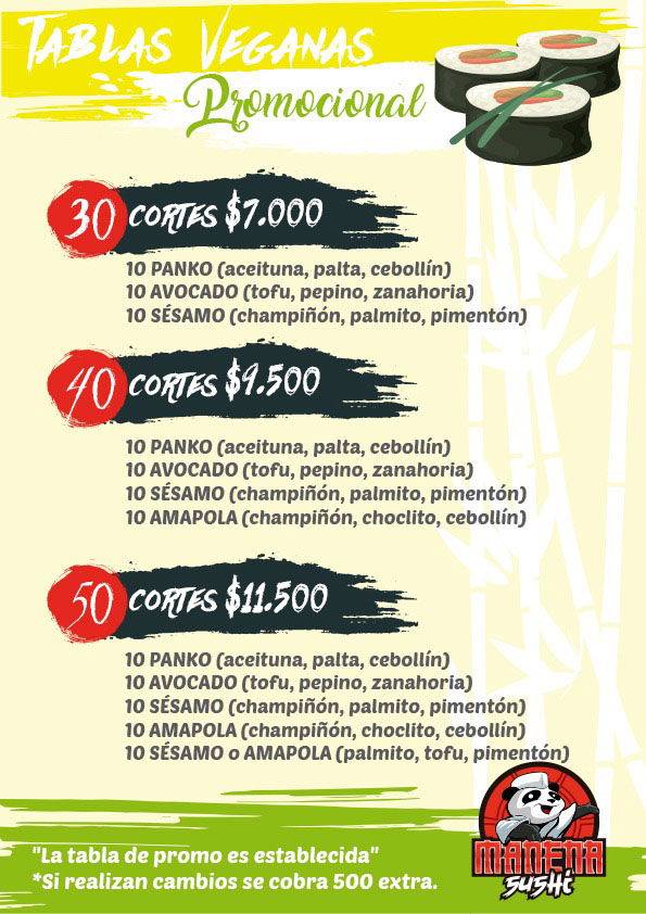 TABLA VEGANA PROMOCIONAL
