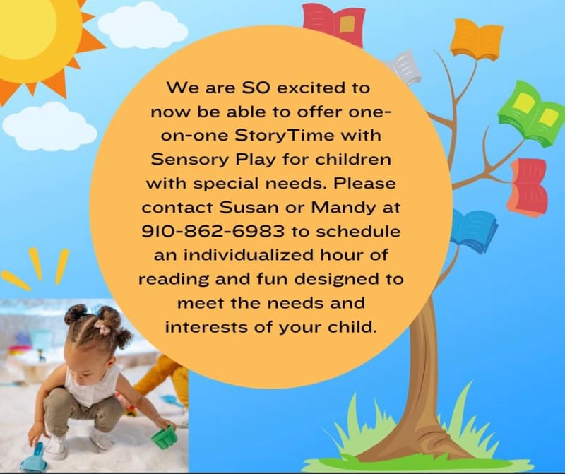 One-on-One Story time with Sensory play