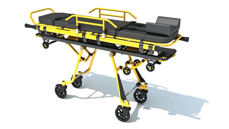 Transferring sick and bedridden patients to an ambulance bed
