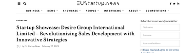 Startup Showcase: Desire Group International Limited – Revolutionizing Sales Development with Innovative Strategies