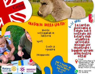 Progetto N. 1/2022 - ACCOGLIENZA PROFUGHI: CAMPUS per BAMBINI UCRAINI