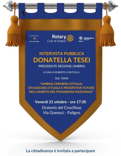 EVENTO PUBBLICO CON LA PRESIDENTE DELLA REGIONE TESEI