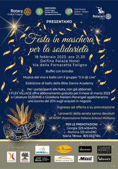 FESTA IN MASCHERA PER LA SOLIDARIETA'
