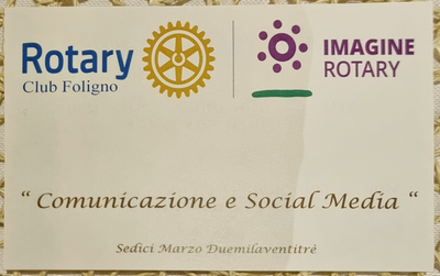 SERATA ROTARY DEDICATA  A  "Comunicazione e Social Media"