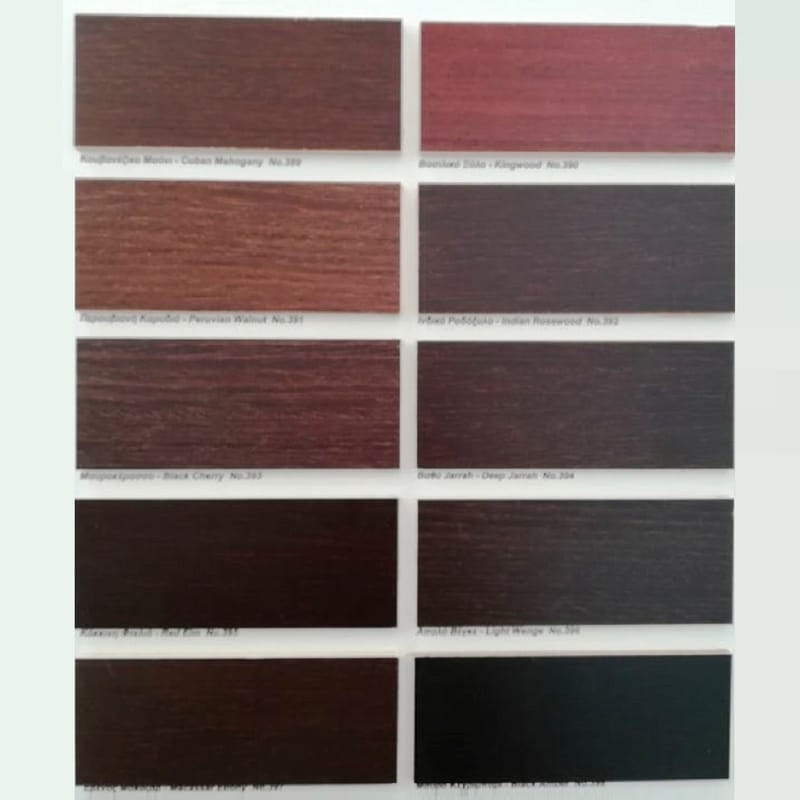 Βερνίκια νερού VERNILAC για βαφή μασίφ ξύλου & καπλαμά.