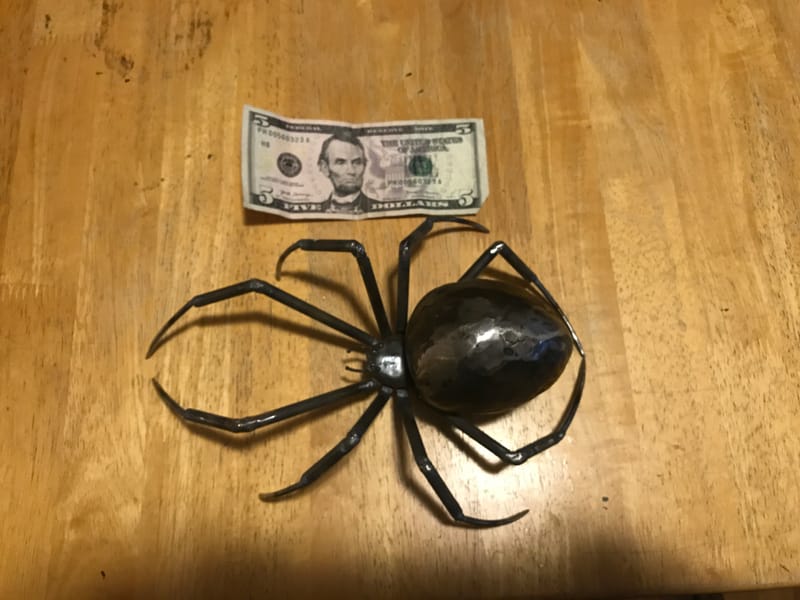 Black Widow Spider Sculpture