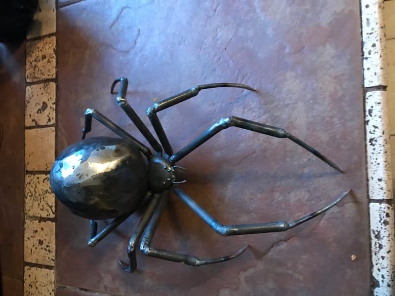 Black Widow Spider Sculpture