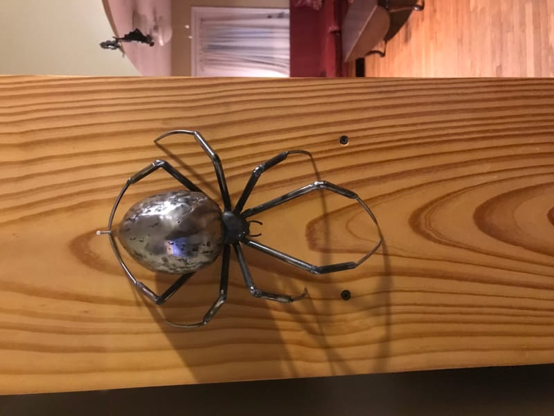 Black Widow Spider Sculpture