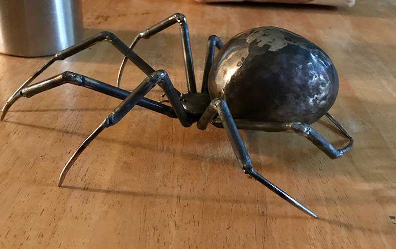 Black Widow Spider Sculpture
